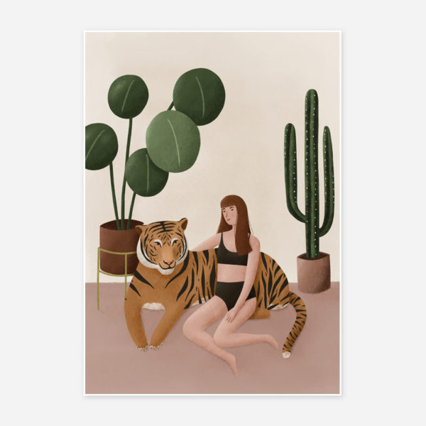 poster-para-quadro-mulher-e-tigre