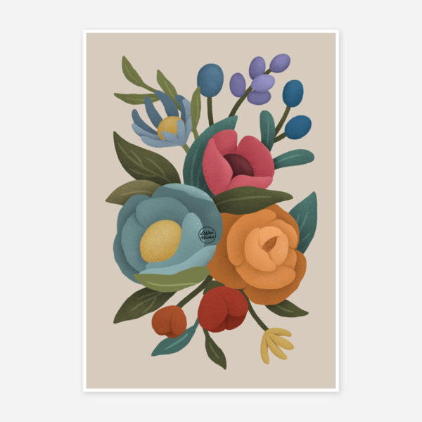 Poster-para-Quadro-Floral-Cloe