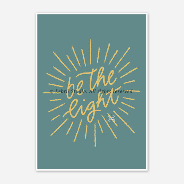 Poster-para-Quadro_Be-the-light_Lettering